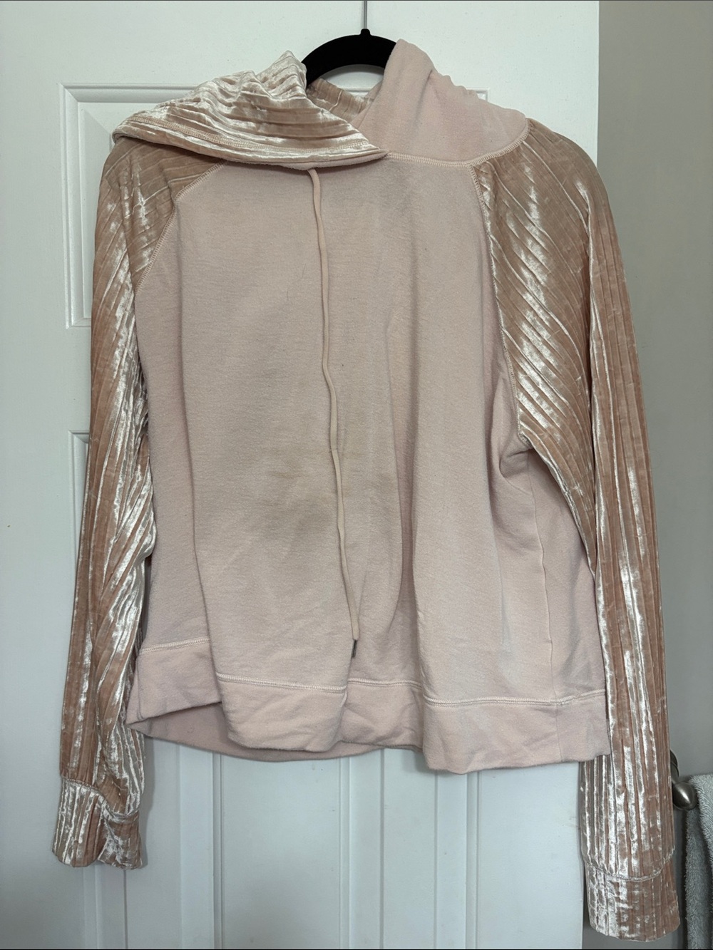 CALIA by Carrie Underwood Blush Velvet-Trim Hoodie